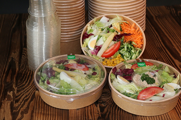 Salate in Takeaway Behältern