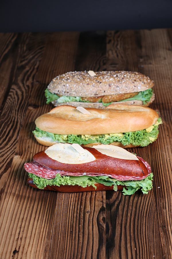 Drei verschiedene Sandwiches